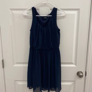 Navy blue knee length dress. Size small.